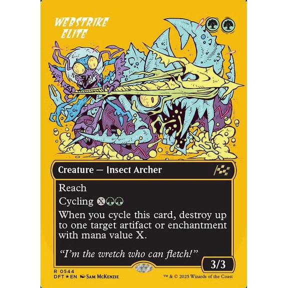 MtG Aetherdrift Rare Webstrike Elite [Borderless First Place Foil] #544