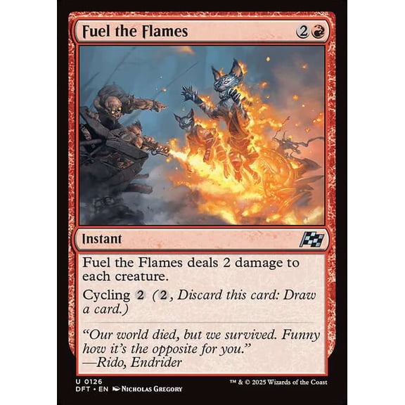 MtG Aetherdrift Uncommon Fuel the Flames #126