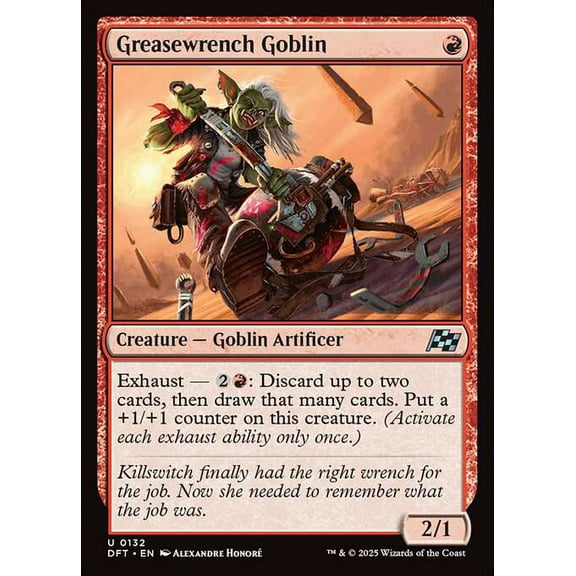 MtG Aetherdrift Uncommon Greasewrench Goblin (FOIL) #132