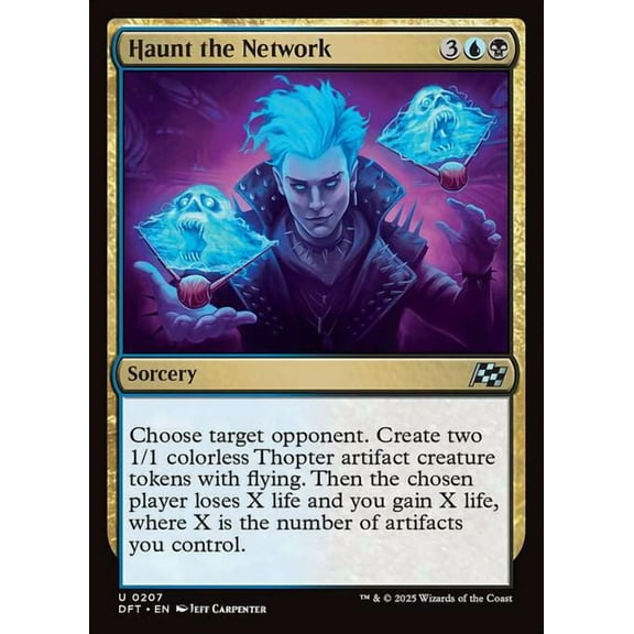 MtG Aetherdrift Uncommon Haunt the Network #207