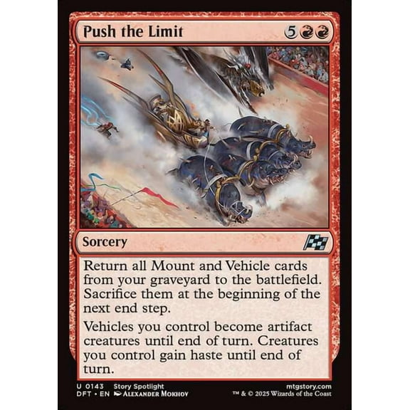 MtG Aetherdrift Uncommon Push the Limit (FOIL) #143