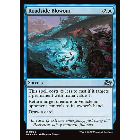 MtG Aetherdrift Uncommon Roadside Blowout #58