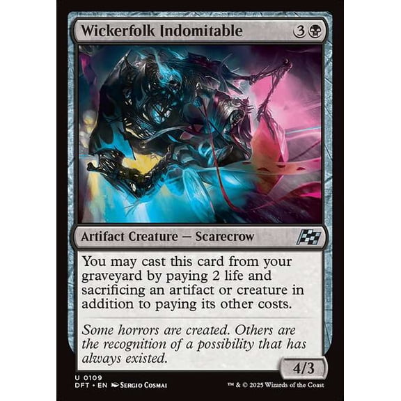 MtG Aetherdrift Uncommon Wickerfolk Indomitable #109