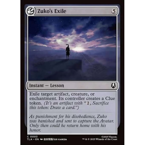 MtG Avatar the Last Airbender Common Zuko's Exile #3