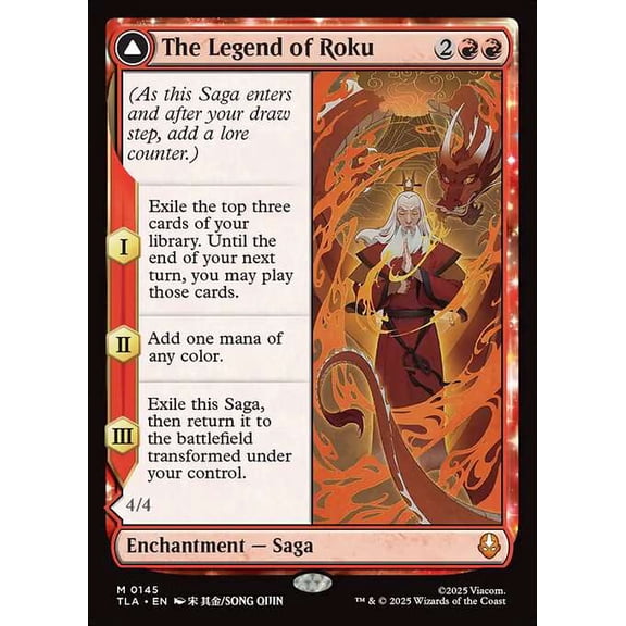 MtG Avatar the Last Airbender Mythic Rare The Legend of Roku // Avatar Roku #145