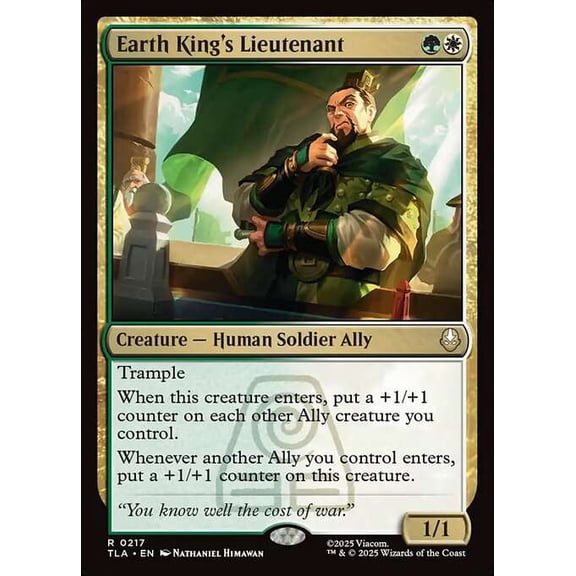 MtG Avatar the Last Airbender Rare Earth King's Lieutenant #217