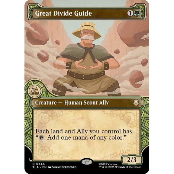 MtG Avatar the Last Airbender Rare Great Divide Guide [Elemental Frame FOIL] #345
