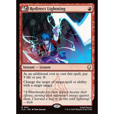 MtG Avatar the Last Airbender Rare Redirect Lightning #151
