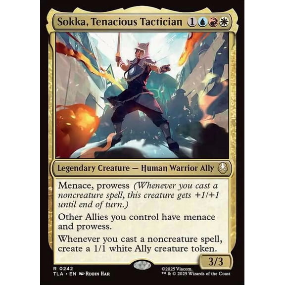 MtG Avatar the Last Airbender Rare Sokka, Tenacious Tactician #242