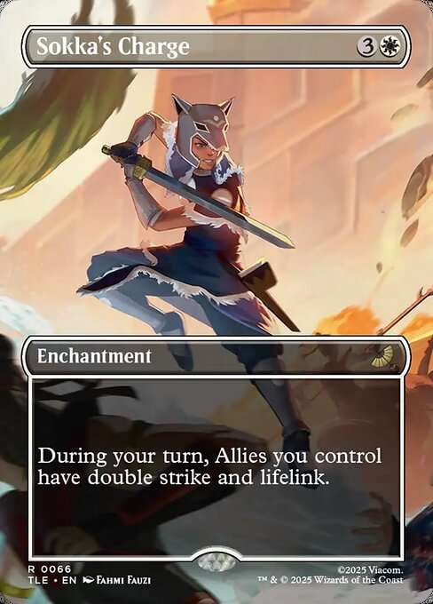 sokka mtg card MtG Avatar the Last Airbender Rare Sokka's Charge [The Black Sun Invasion]  #66