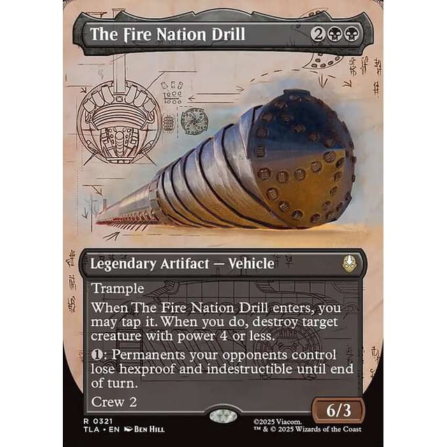 MtG Avatar the Last Airbender Rare The Fire Nation Drill [Borderless ...