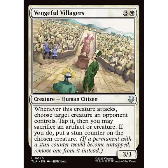 MtG Avatar the Last Airbender Uncommon Vengeful Villagers #40