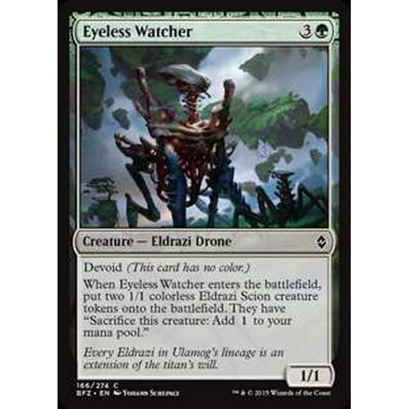 MtG Battle for Zendikar Common Eyeless Watcher (Foil) #166