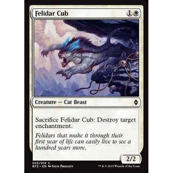 MtG Battle for Zendikar Common Felidar Cub (Foil) #25
