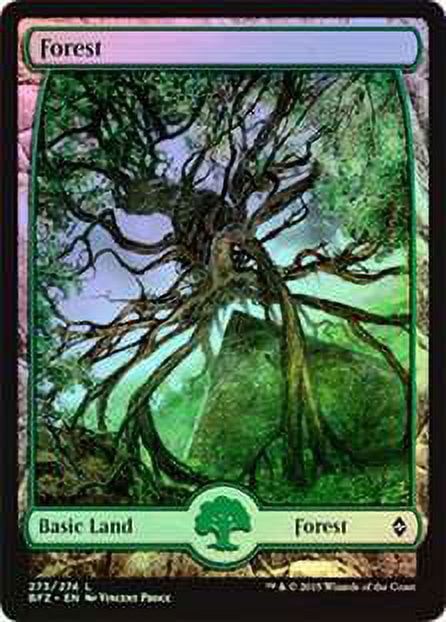 MtG Battle for Zendikar Land Forest (Full-Art Foil) #273 - Walmart.com