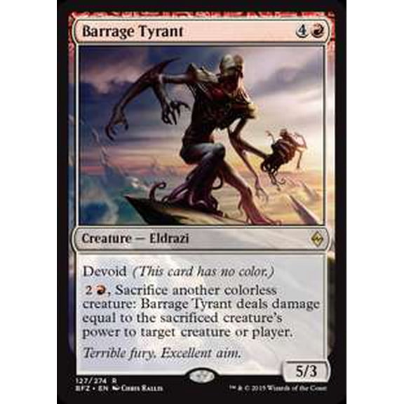MtG Battle for Zendikar Rare Barrage Tyrant (Foil) #127