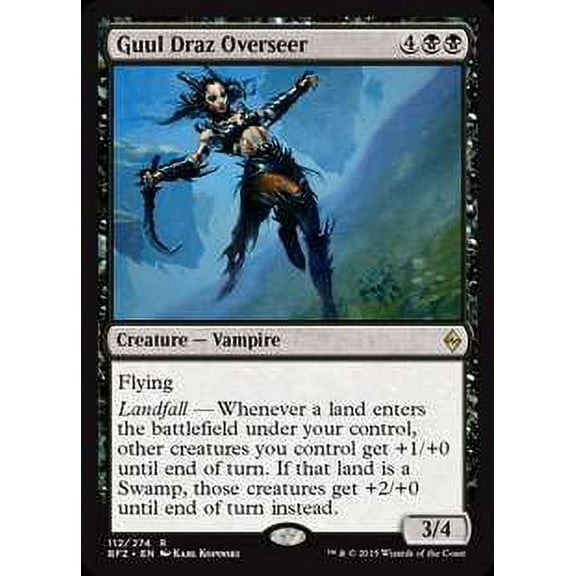 MtG Battle for Zendikar Rare Guul Draz Overseer (Foil) #112