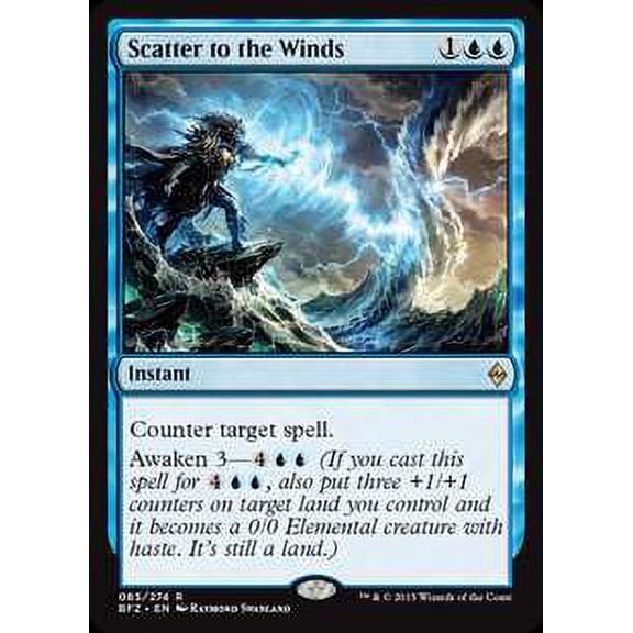 MtG Battle for Zendikar Rare Scatter to the Winds (Foil) #85