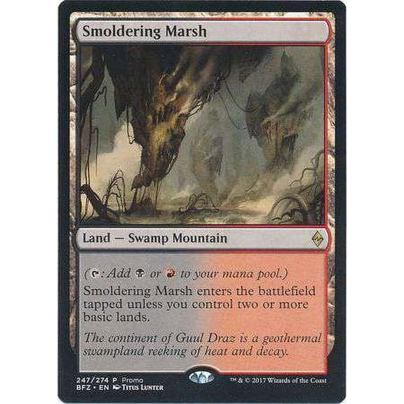 MtG Battle for Zendikar Rare Smoldering Marsh (Standard Showdown Promo) #247