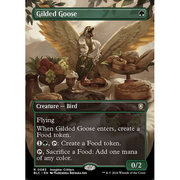 MtG Bloomburrow Commander Rare Gilded Goose [Borderless] #83