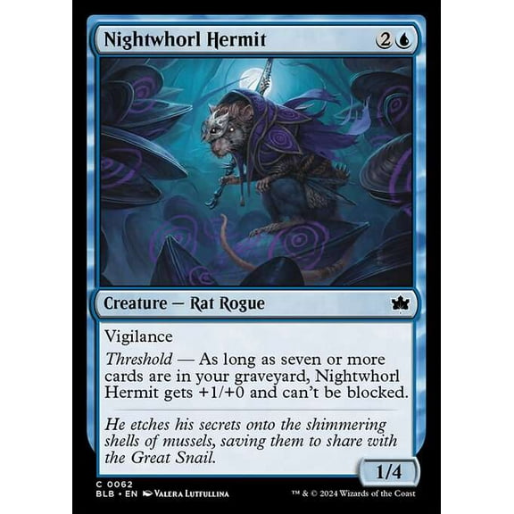MtG Bloomburrow Common Nightwhorl Hermit #62