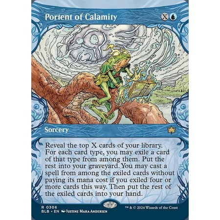 MtG Bloomburrow Rare Portent of Calamity [Showcase] #306