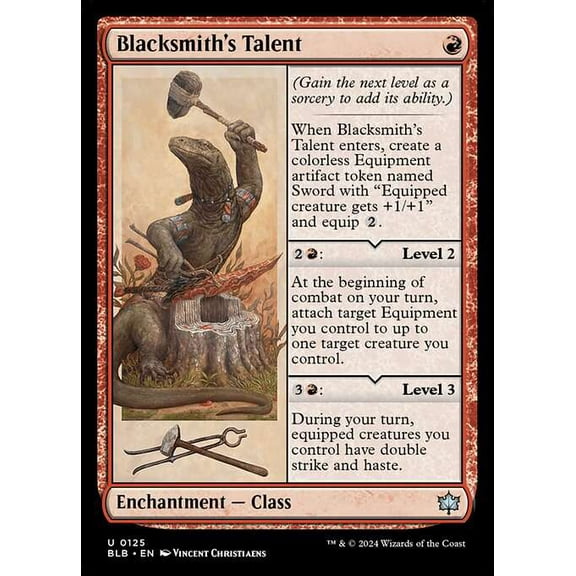 MtG Bloomburrow Uncommon Blacksmith's Talent #125
