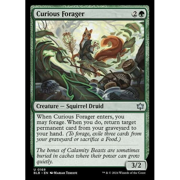 MtG Bloomburrow Uncommon Curious Forager #169