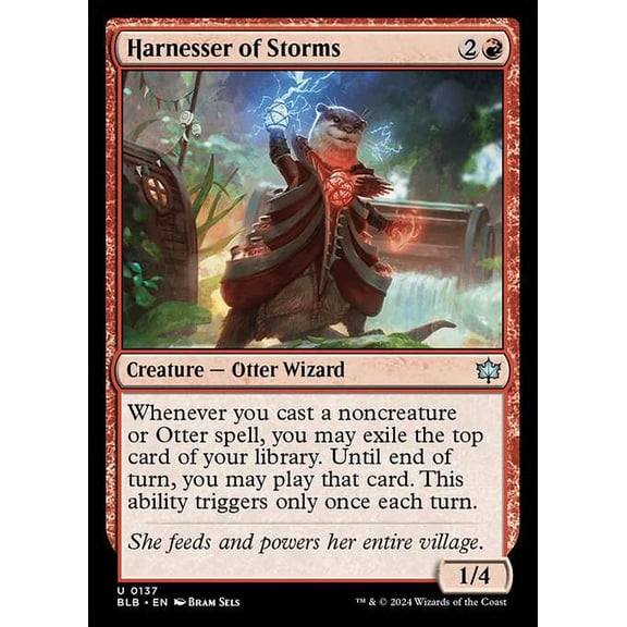 MtG Bloomburrow Uncommon Harnesser of Storms #137