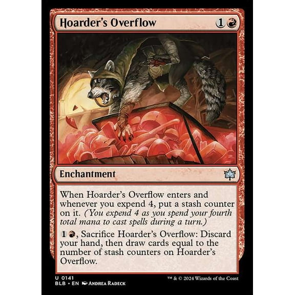 MtG Bloomburrow Uncommon Hoarder's Overflow #141