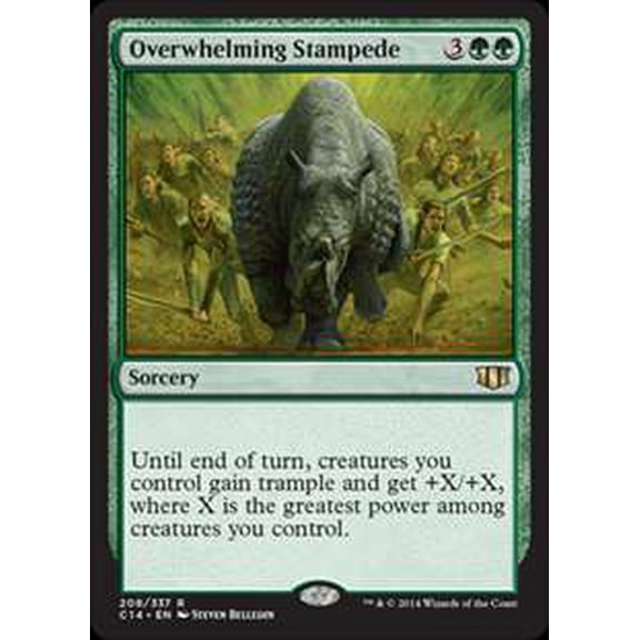 MtG Commander 2014 Rare Overwhelming Stampede #208