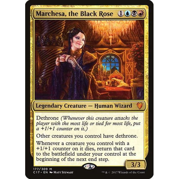 MtG Commander 2017 Mythic Rare Marchesa, the Black Rose #177