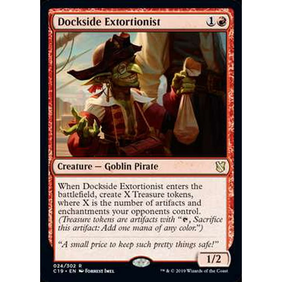 MtG Commander 2019 Rare Dockside Extortionist #24
