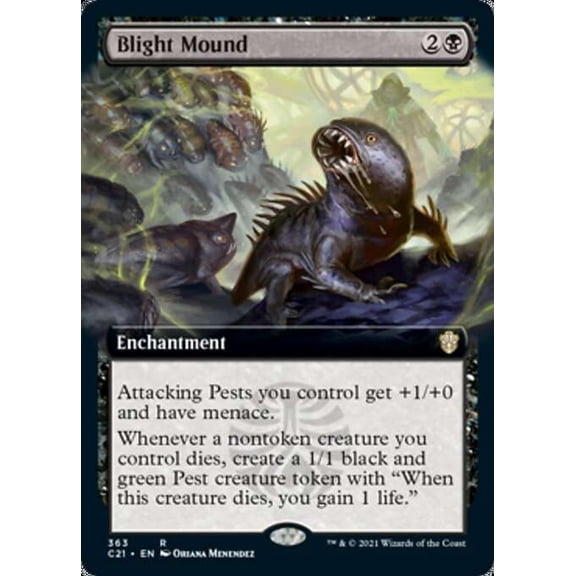 MtG Commander 2021 Rare Blight Mound [Extended Art] #363