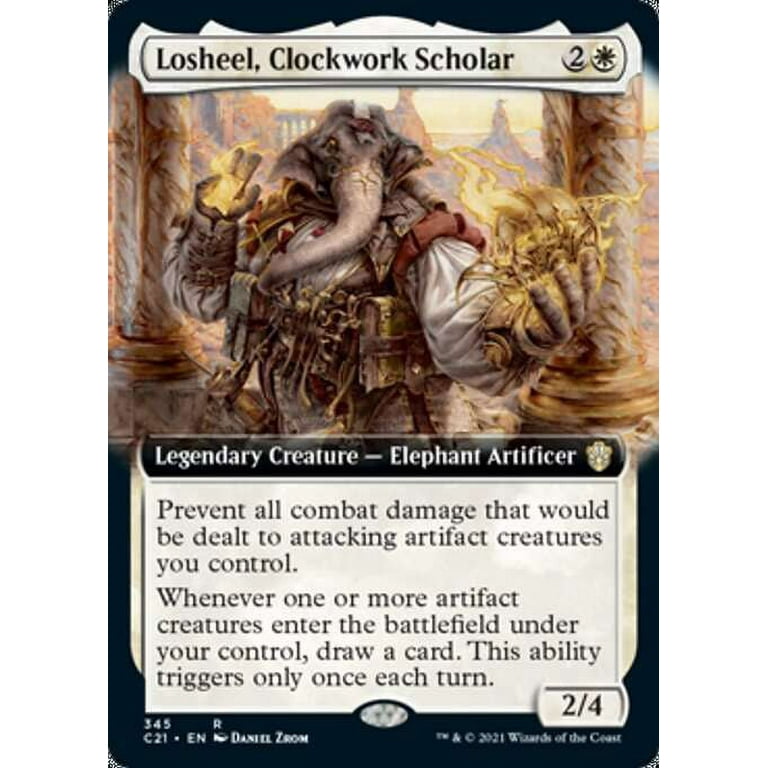MtG Commander 2021 Rare Losheel, Clockwork Scholar (Extended Art) #345 - Walmart.com MtG Commander 2021 Rare Losheel, Clockwork Scholar (Extended Art) #345 - Walmart.com