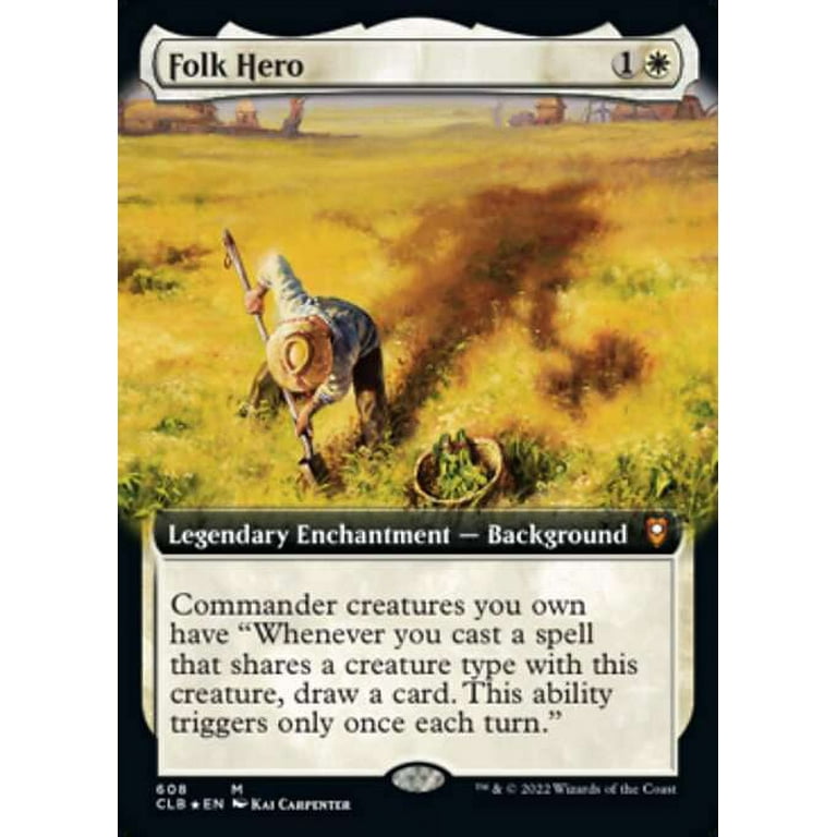 MtG Commander Legends: Battle for Baldur's Gate Folk Hero (Extended Art)  #608 - Walmart.com