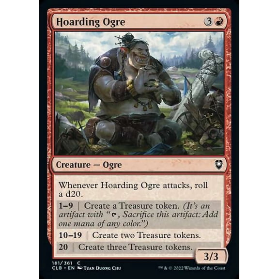 MtG Commander Legends: Dungeons & Dragons Battle  Common Hoarding Ogre [FOIL] #181