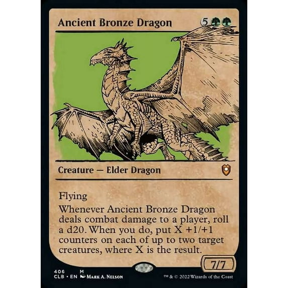 MtG Commander Legends: Dungeons & Dragons Battle For Baldur's Gate Mythic Rare Ancient Bronze Dragon (Showcase)