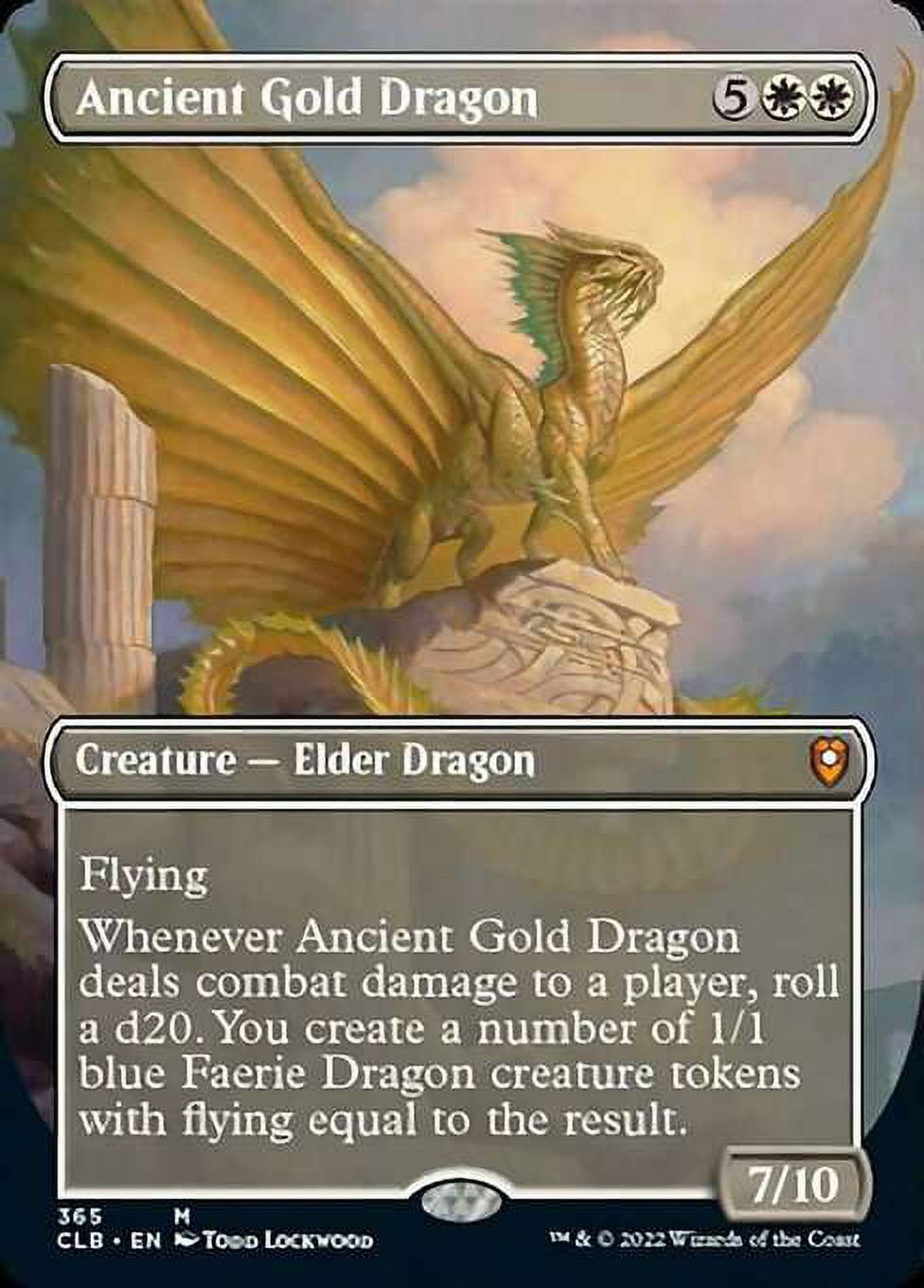 MtG Commander Legends: Dungeons & Dragons Battle For Baldur's Gate Mythic  Rare Ancient Gold Dragon (Alternate Art Borderless) #365 - Walmart.com