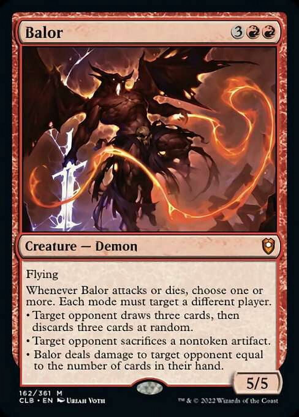 MtG Commander Legends: Dungeons & Dragons Battle For Baldur's Gate Mythic  Rare Balor #162 - Walmart.com