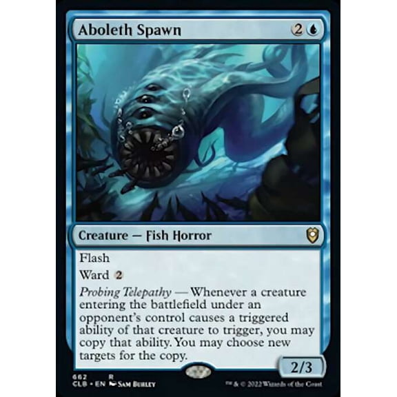 MtG Commander Legends: Dungeons & Dragons Battle For Baldur's Gate Rare Aboleth Spawn [Commander Decks] #662