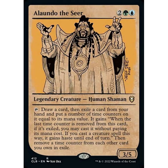 MtG Commander Legends: Dungeons & Dragons Battle For Baldur's Gate Rare Alaundo the Seer [Showcase] #412