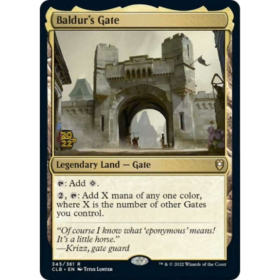 MtG Commander Legends: Dungeons & Dragons Battle For Baldur's Gate Rare Baldur's Gate [Prerelease FOIL] #345