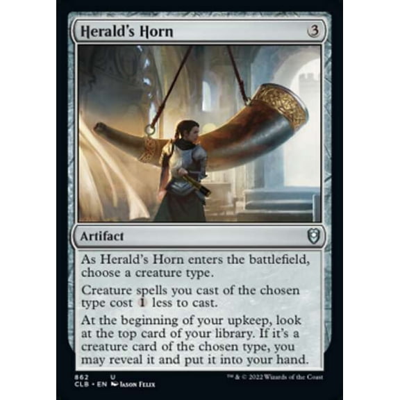 MtG Commander Legends: Dungeons & Dragons Battle For Baldur's Gate Uncommon Herald's Horn #862