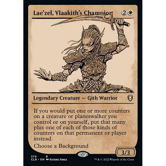 MtG Commander Legends: Dungeons & Dragons Battle  Rare Lae'zel, Vlaakith's Champion [Showcase] #378