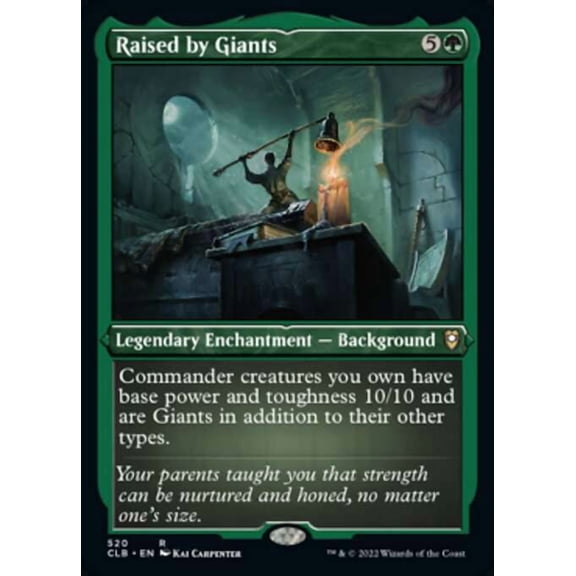 MtG Commander Legends: Dungeons & Dragons Battle  Rare Raised by Giants [Etched Foil] #520