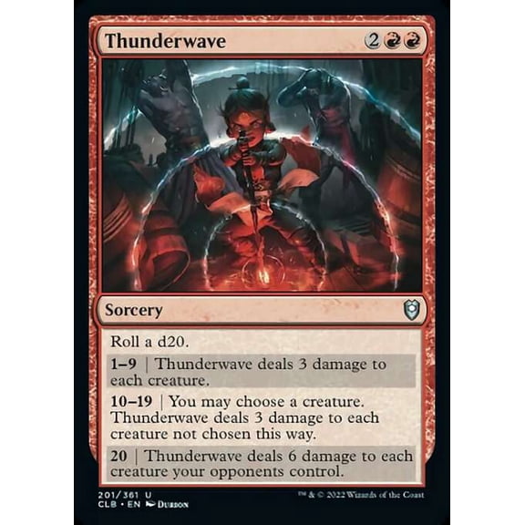 MtG Commander Legends: Dungeons & Dragons Battle  Uncommon Thunderwave [FOIL] #201