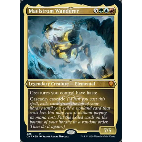 MtG Commander Legends Mythic Rare Maelstrom Wanderer (Etched Foil) #526