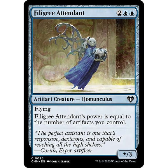 MtG Commander Masters Common Filigree Attendant #95