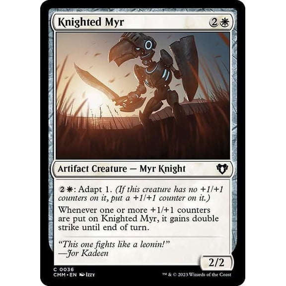 MtG Commander Masters Common Knighted Myr #36